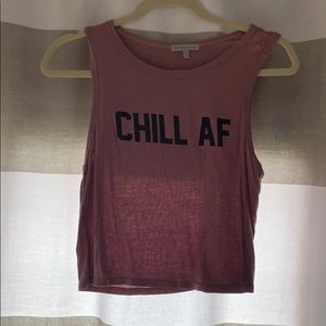 Middle purple, chill af crop top